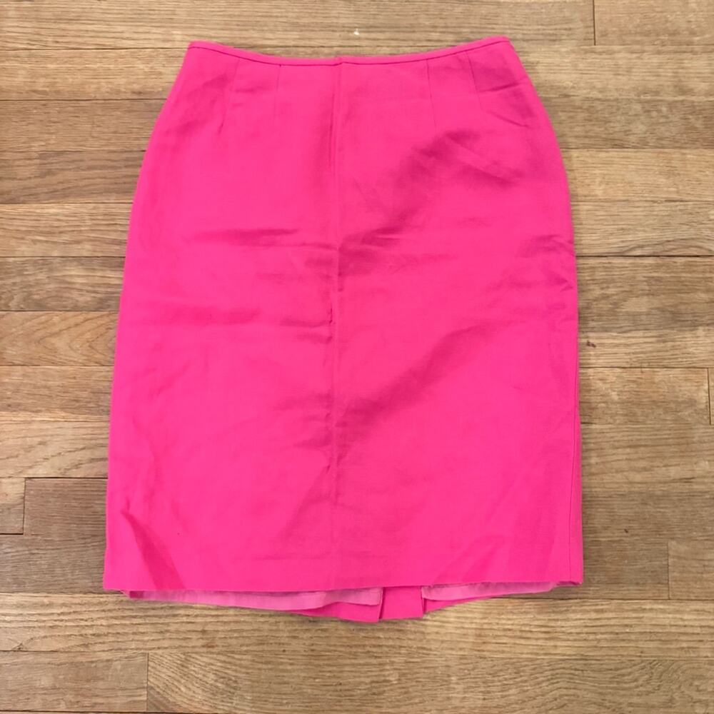 Kasper hot pink linen blend knee length pencil skirt size 2P
b57